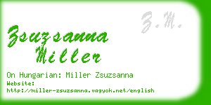 zsuzsanna miller business card